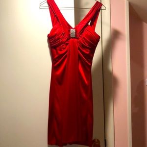 Dazzling Red Dress with Built in Bra Pads